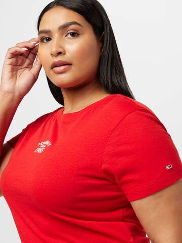 T-shirt Tommy Jeans Curve en rouge