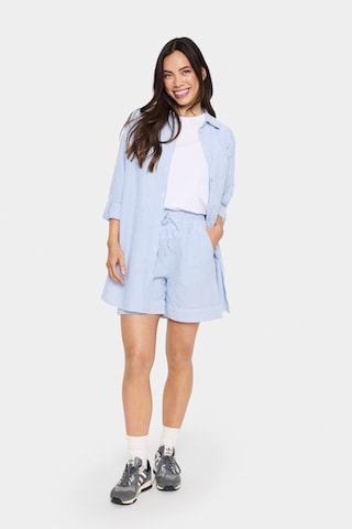 SAINT TROPEZ Loosefit Kalhoty – modrá