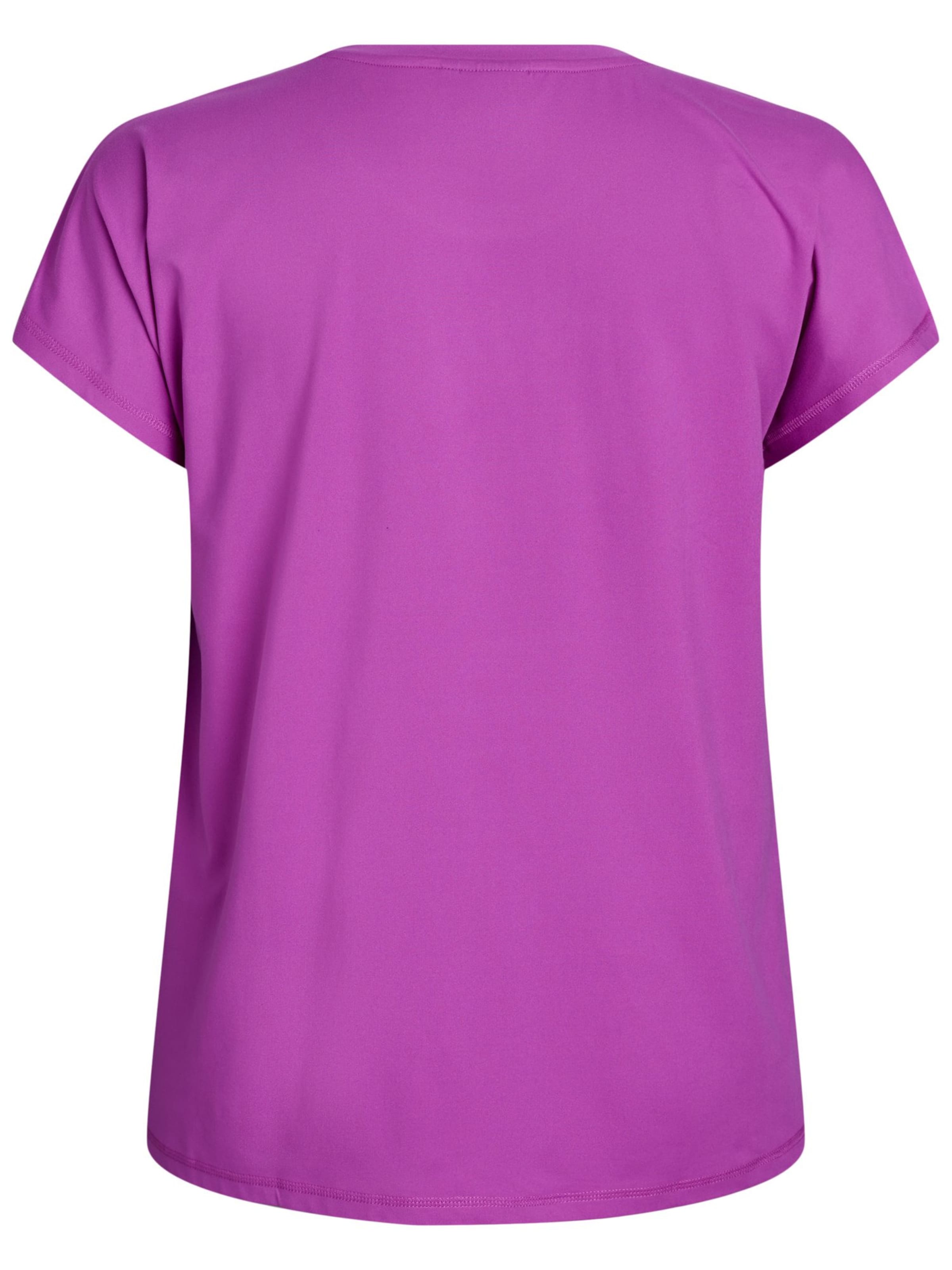 Zizzi T-shirt 'ABASIC' in Lila