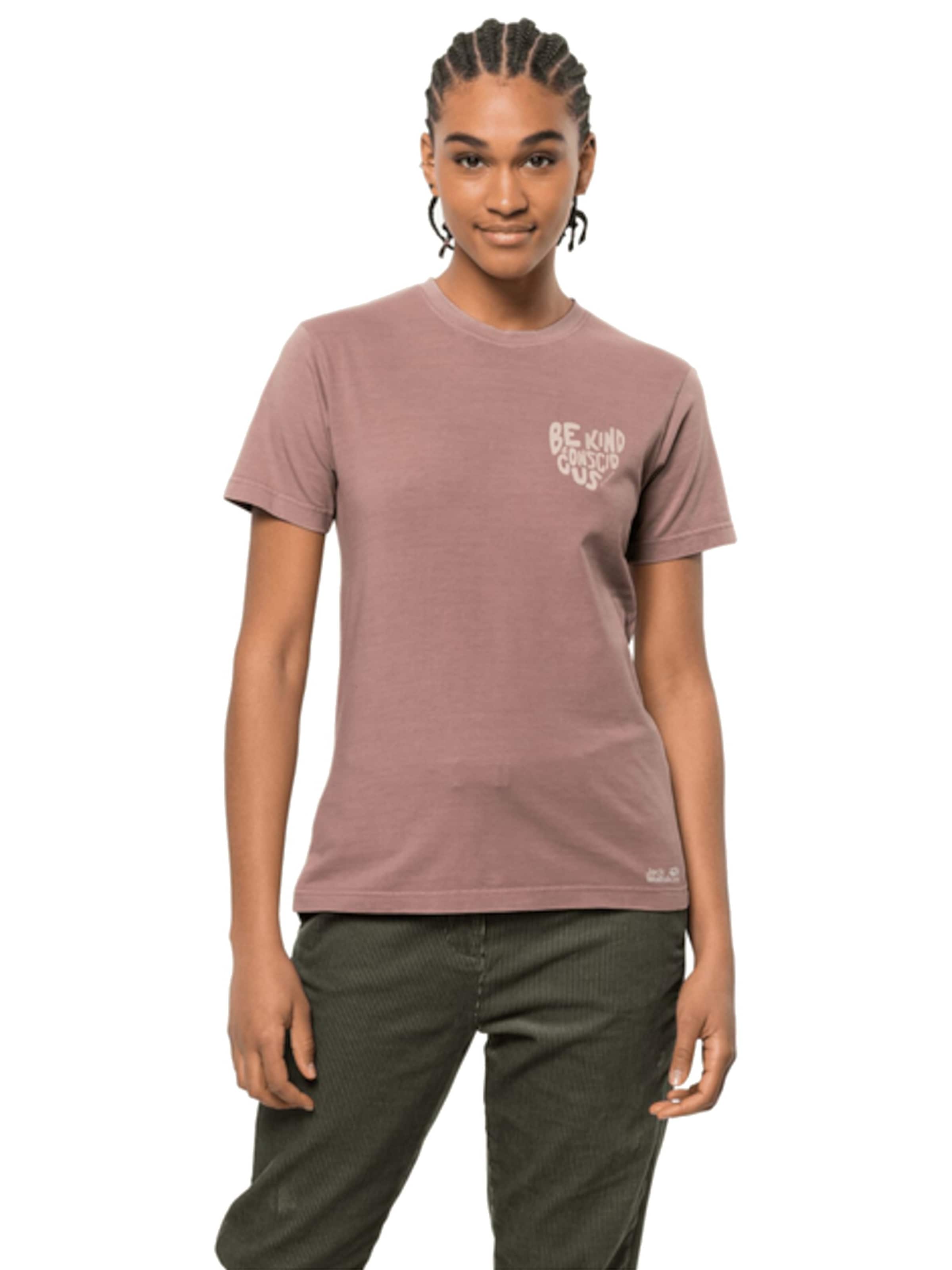 JACK WOLFSKIN Shirt 'Jack Nature Tee W'‌‌‌‌‌ in Pink