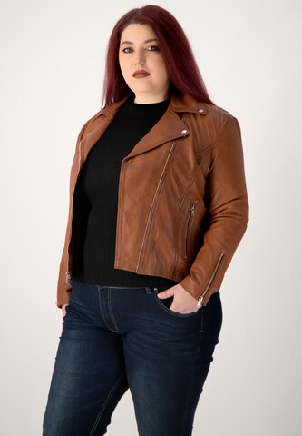 URBAN 5884® Between-Season Jacket 'Mika' in Brown: front