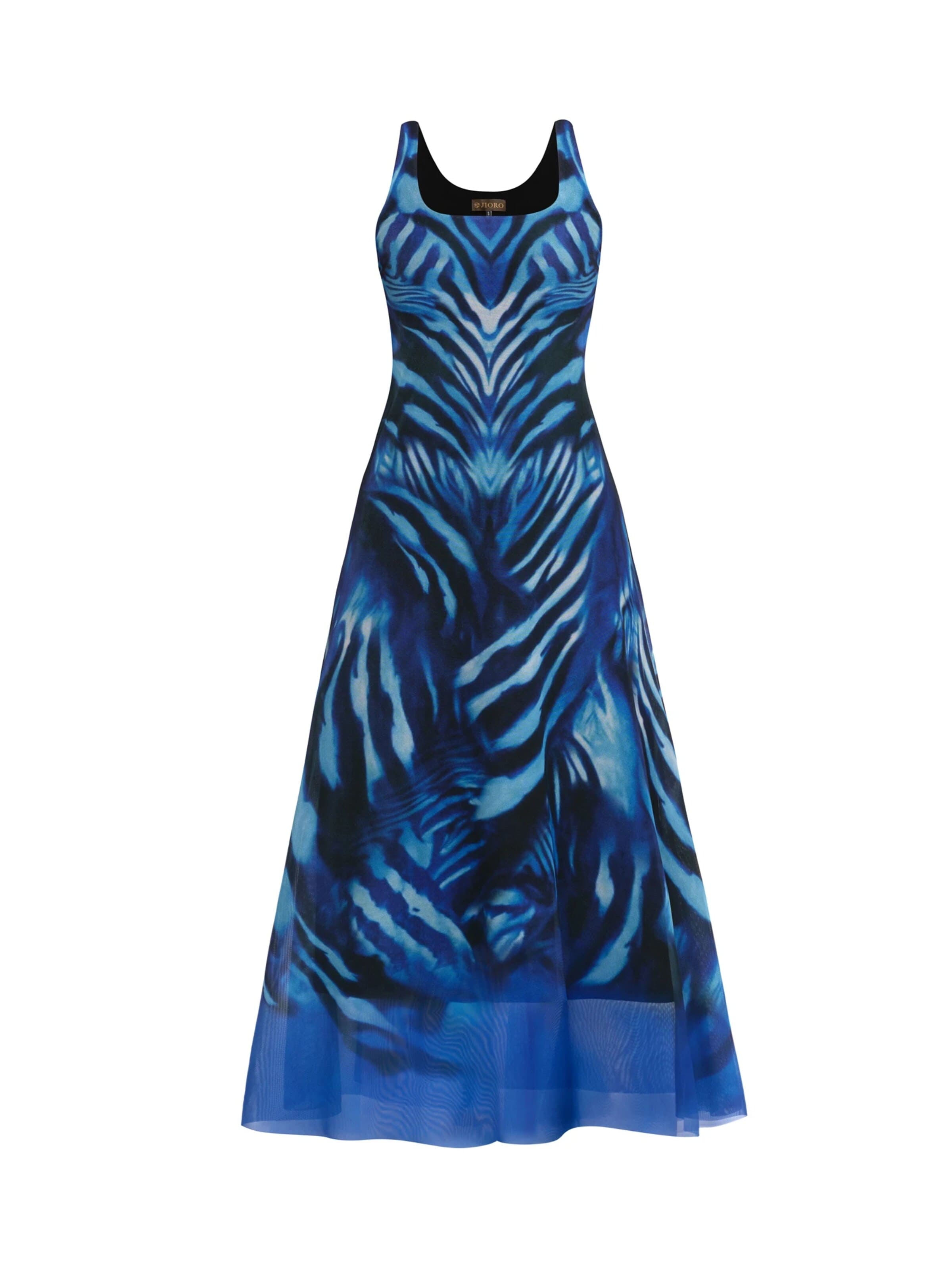 JIORO Dress 'SHADES OF BLUE' in Blue: front