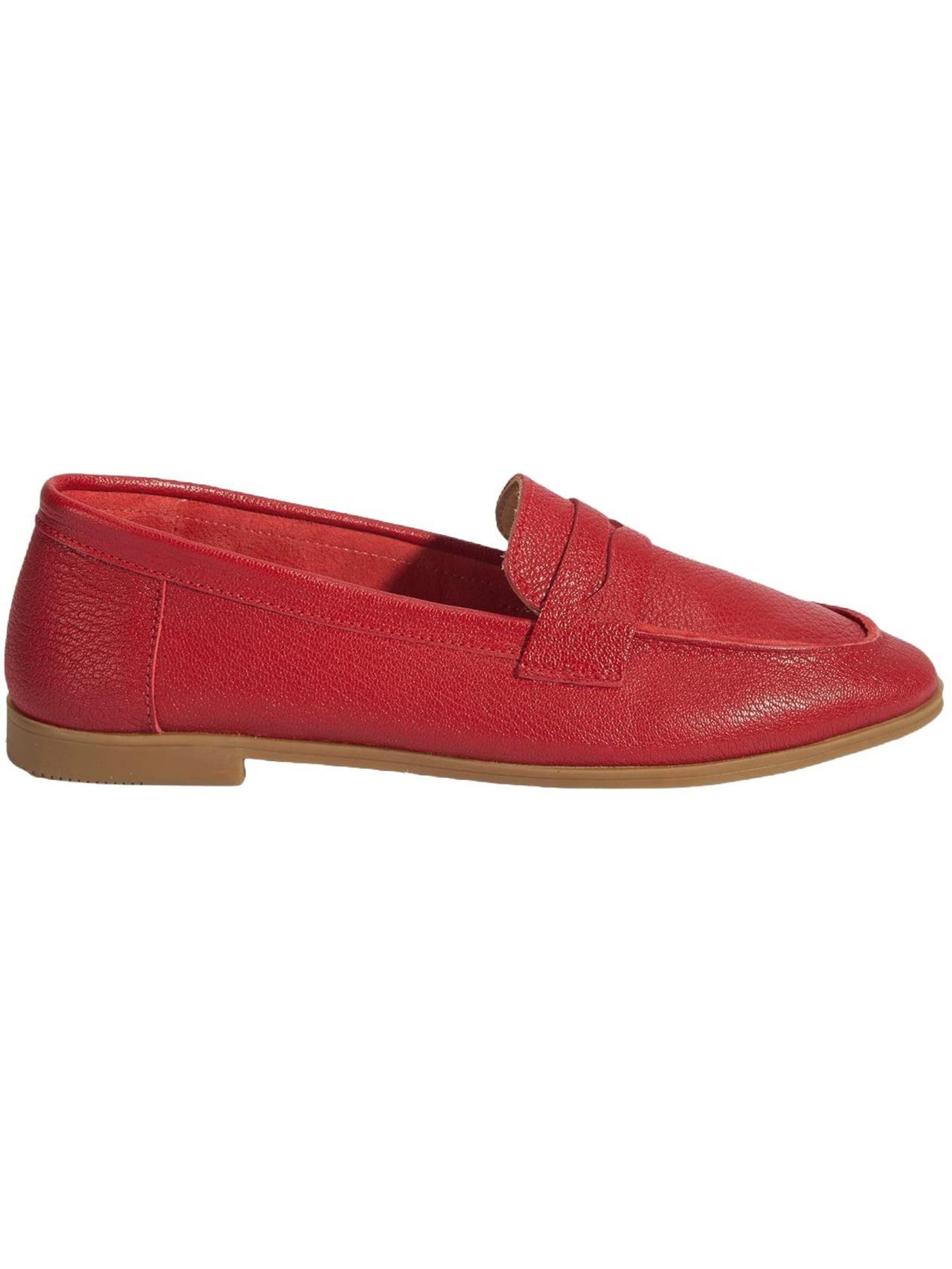 Desa Moccasins 'Slip-Ons' in Red: front