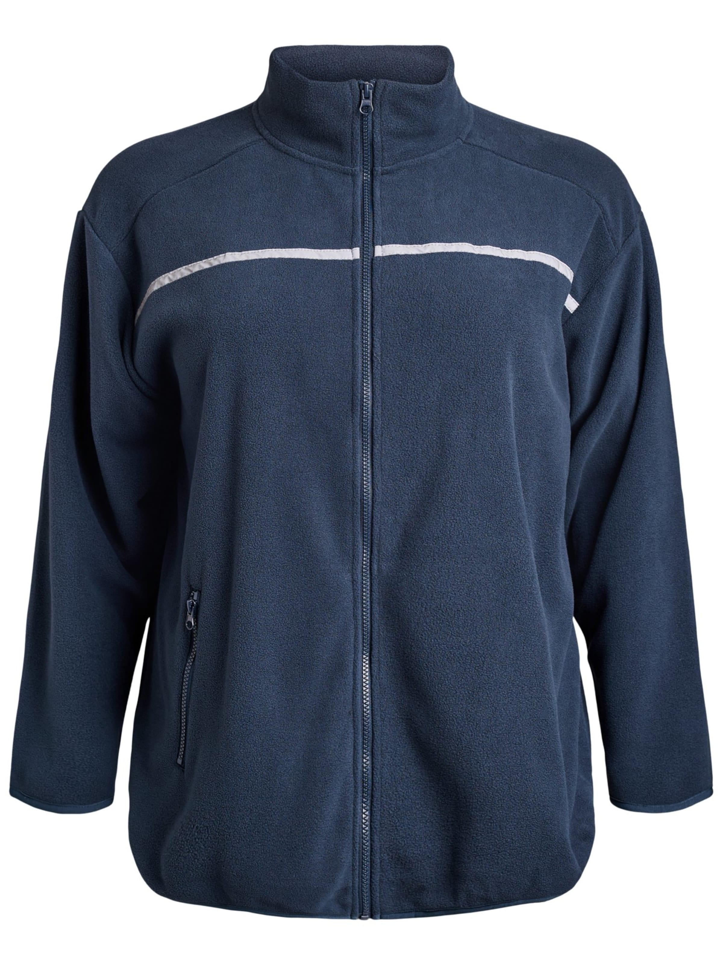 Active by Zizzi Functionele fleece jas &#x27;Odi&#x27; in Blauw: voorkant