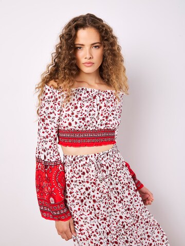 Apricot Top in Weiß: Vorderseite