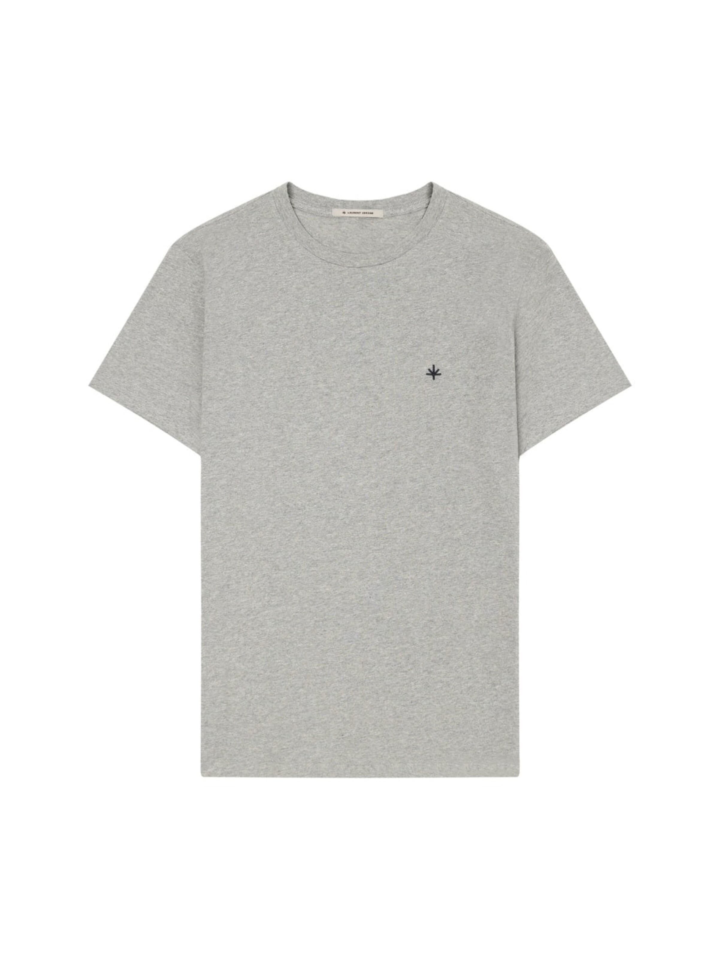 Laurent Vergne Shirt 'Thierry T-Shirt - Grey Melange' in Grey: front