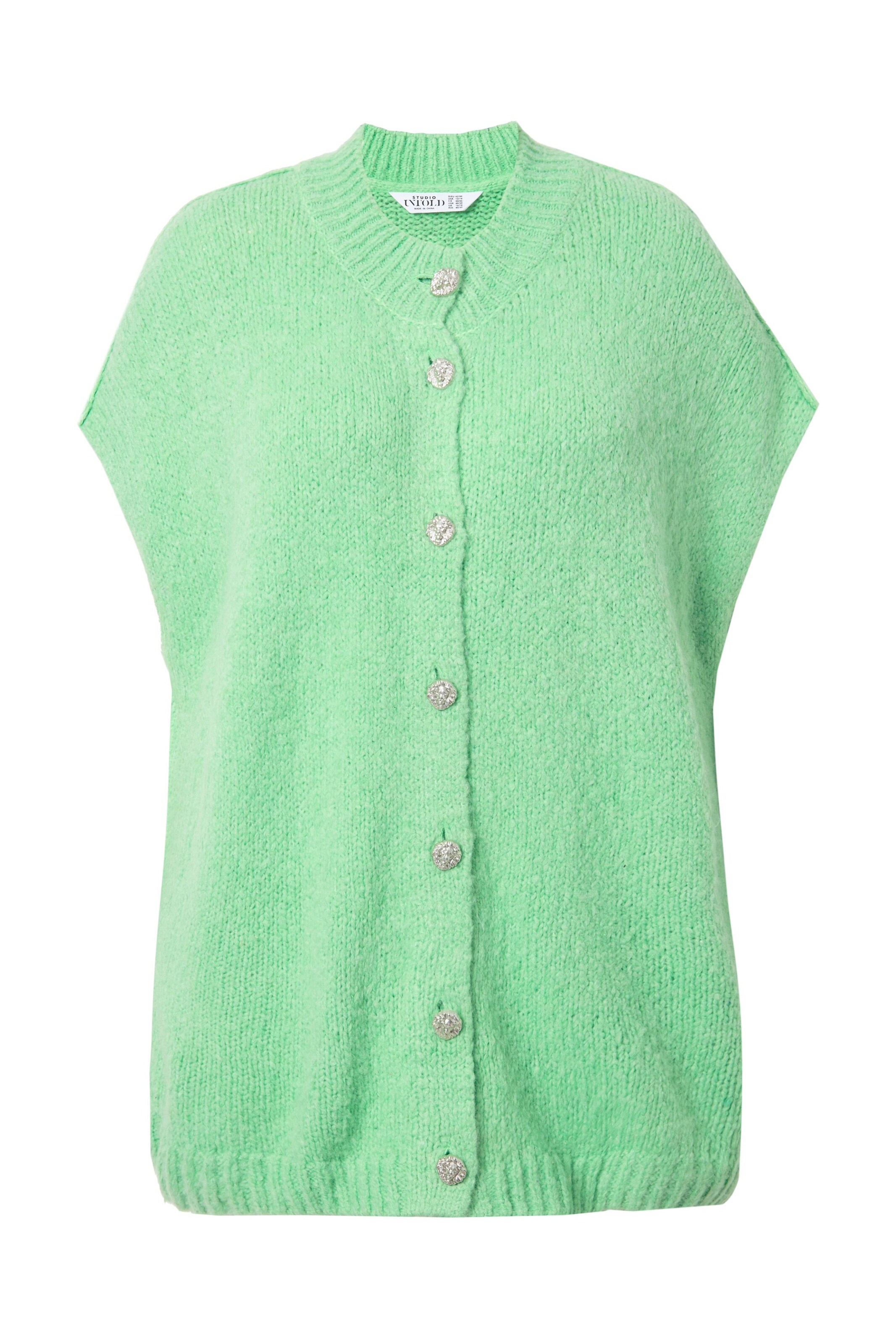 Studio Untold Knit cardigan in Green: front