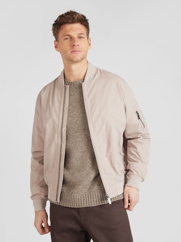 Calvin Klein Демисезонная куртка в Бежевый: спереди