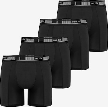 Nur Die Boxer shorts ' Long Boxer Cotton Active ' in Black: front