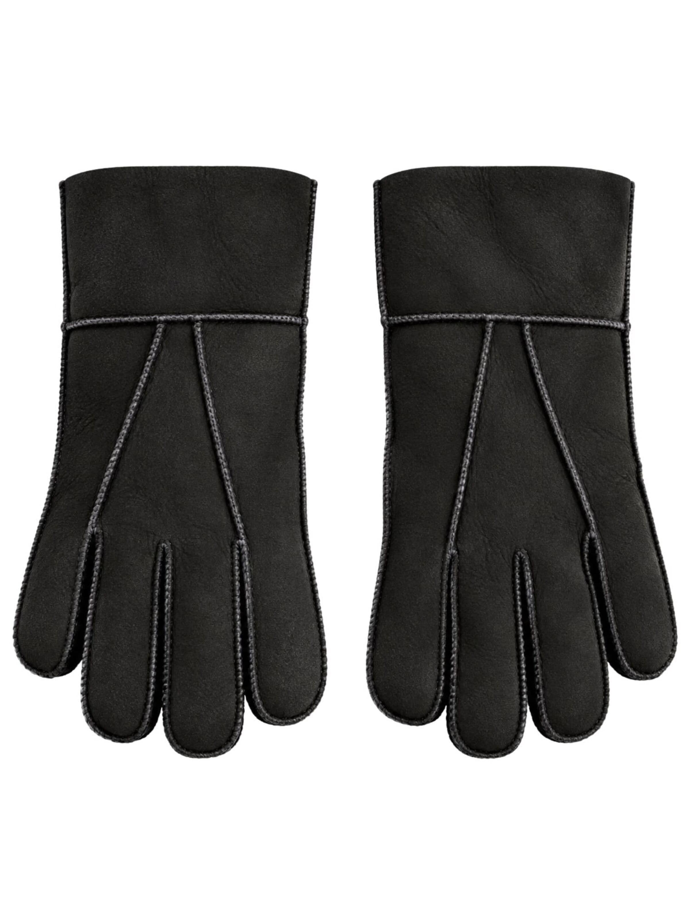 awoolco Full Finger Gloves in Black: front