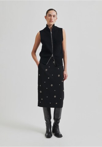 SECOND FEMALE Knitted Vest 'Yora' in Black