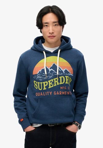Sweat-shirt 'Core' Superdry en bleu : devant