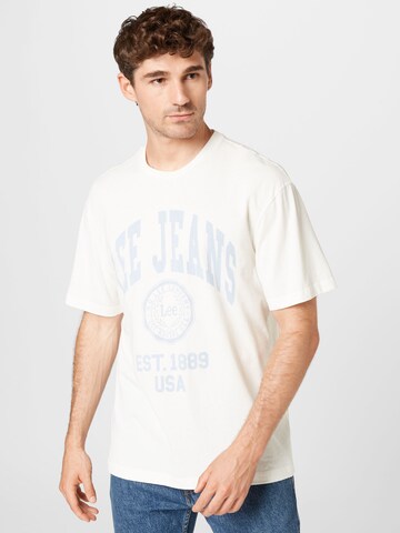 Lee T-Shirt 'VARSITY' in Beige: predná strana