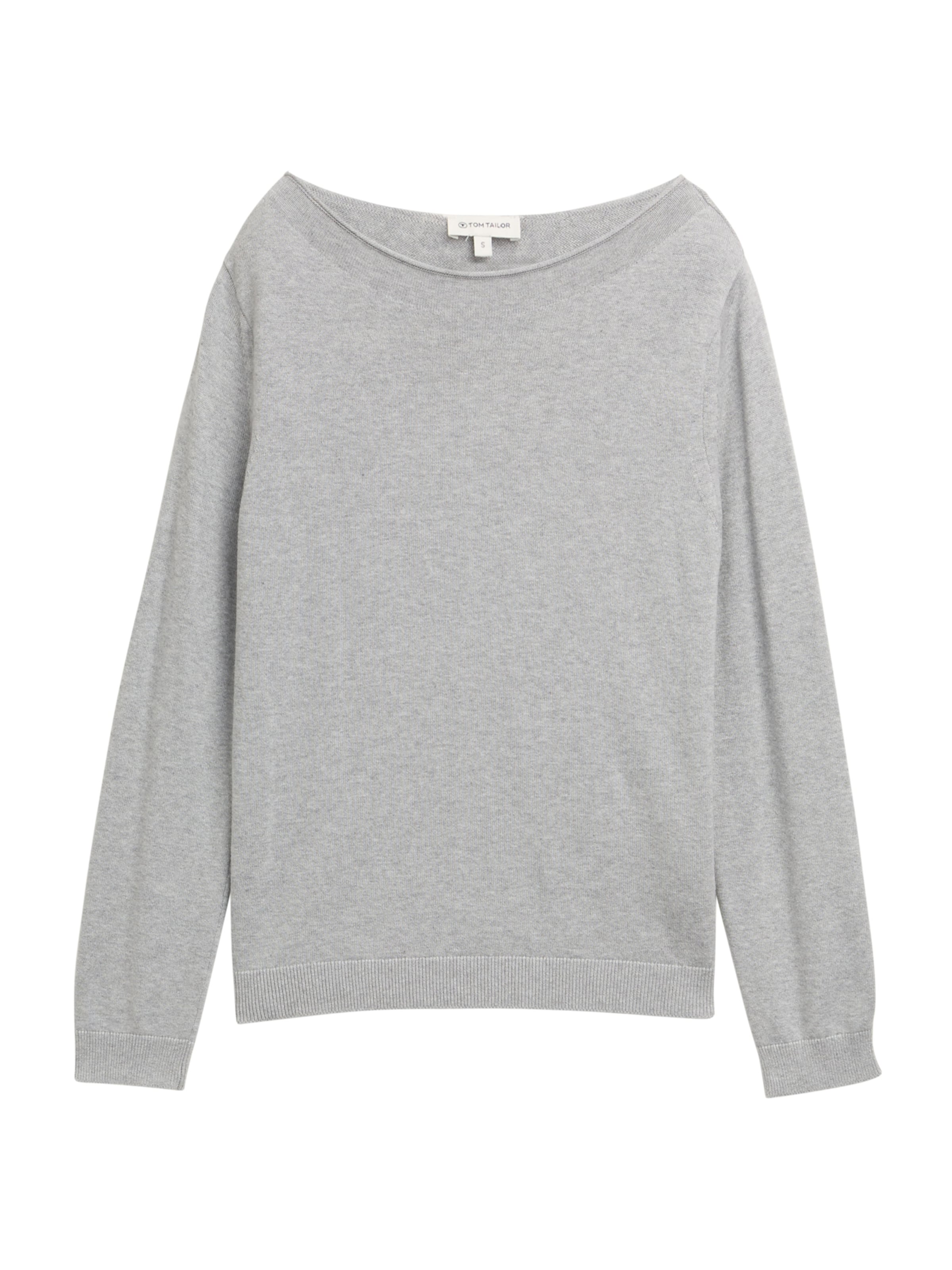 TOM TAILOR Pulover | siva barva: sprednja stran