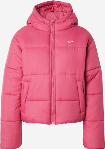 Nike Sportswear Зимняя куртка 'CLSC' в Ярко-розовый: спереди