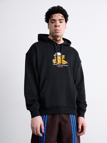 juoda ADIDAS ORIGINALS Megztinis be užsegimo: priekis