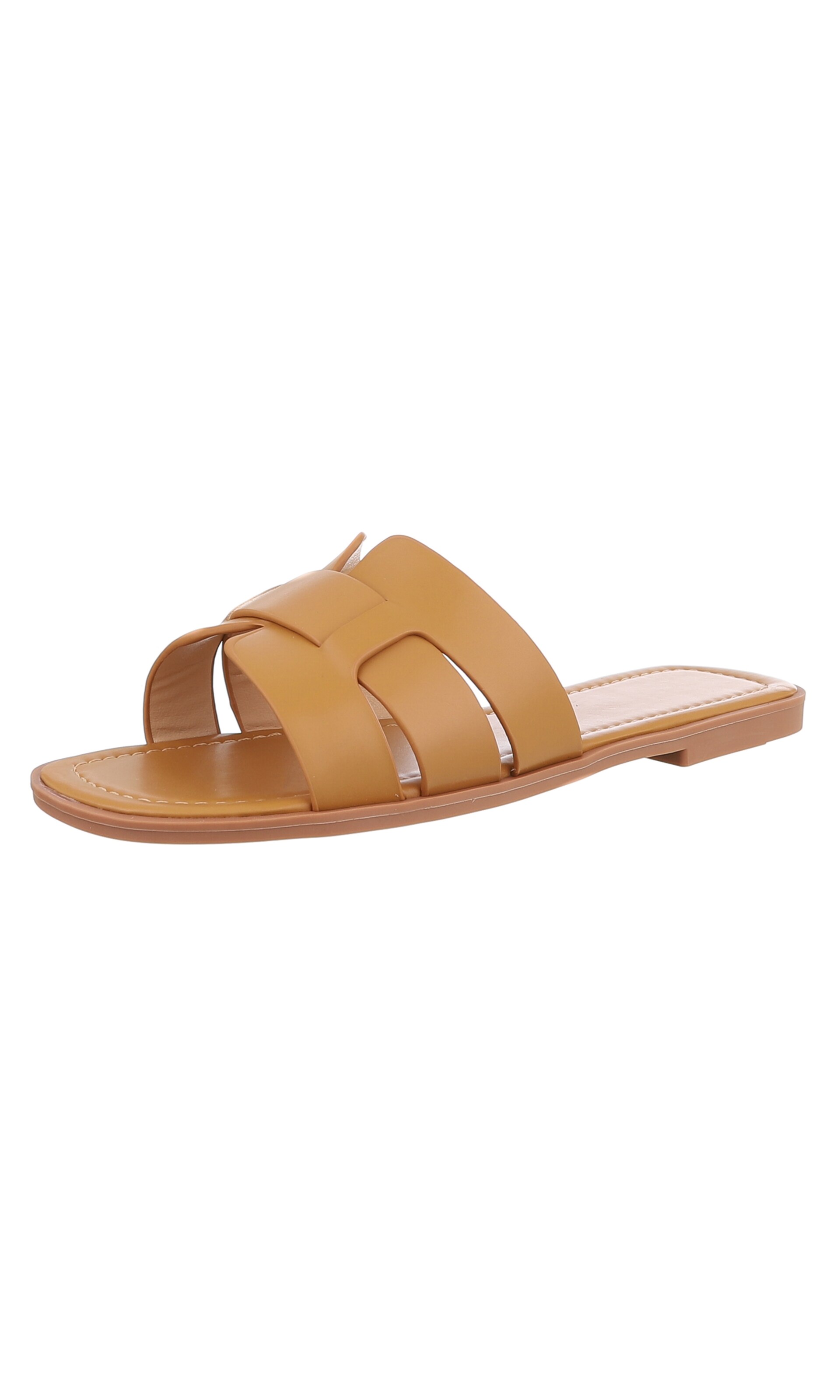 Ital-Design Pantolette in Beige: Vorderseite