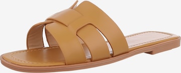Ital-Design Pantolette in Beige: Vorderseite