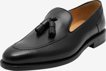 Henry Stevens Classic Flats 'Marshall' in Black: front