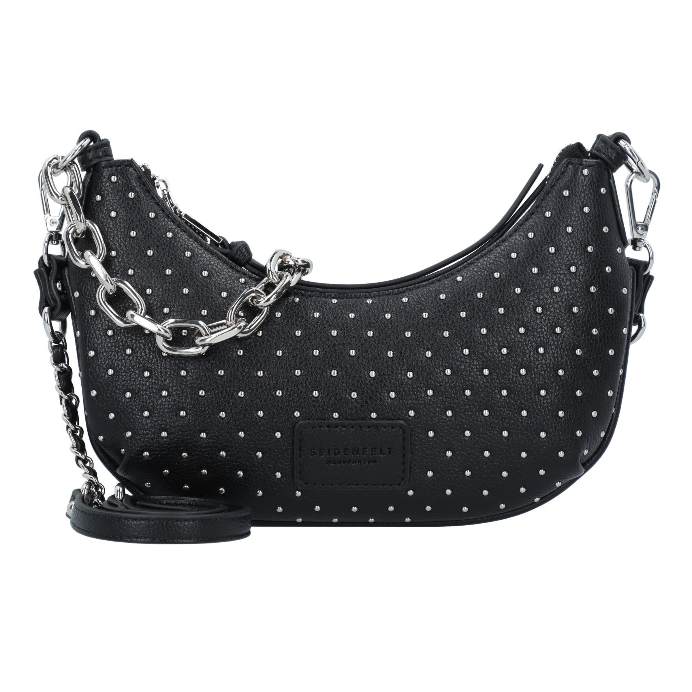 Seidenfelt Schultertasche 'Jomala' in Schwarz: Vorderseite