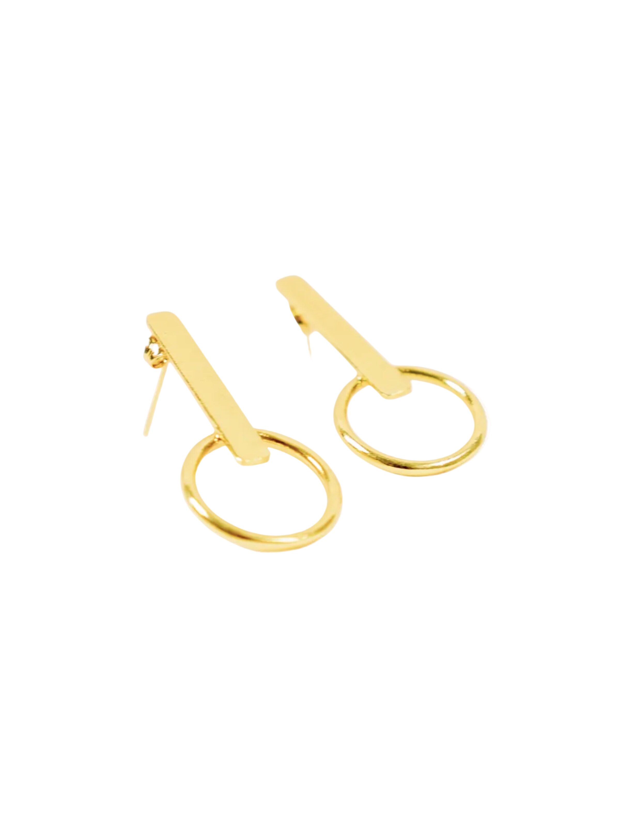 Les Reines Earrings 'Golden Key' in Gold: front