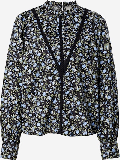 YAS Pusero 'YASMILUMA' värissä kuninkaallisen sininen / oliivi / musta / valkoinen, Tuotenäkymä