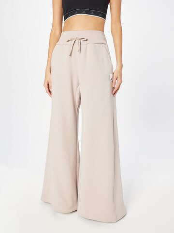 ADIDAS SPORTSWEAR Wide Leg Sporthose 'Lounge Fleece Wide' in Beige: predná strana