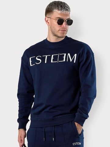 ESTEEM Sweatshirt in Blauw: voorkant