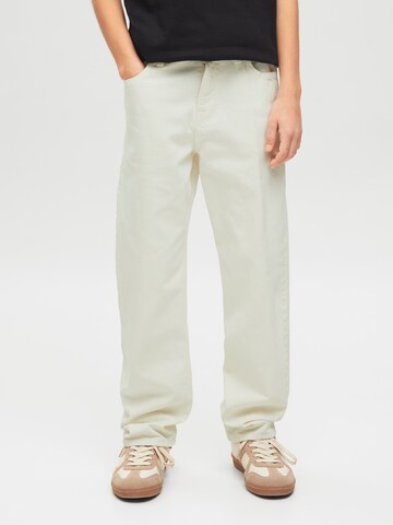 Jack & Jones Junior Loose fit Jeans 'JJIChris JJOriginal' in White: front