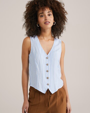 WE Fashion Blouse in Blue: front