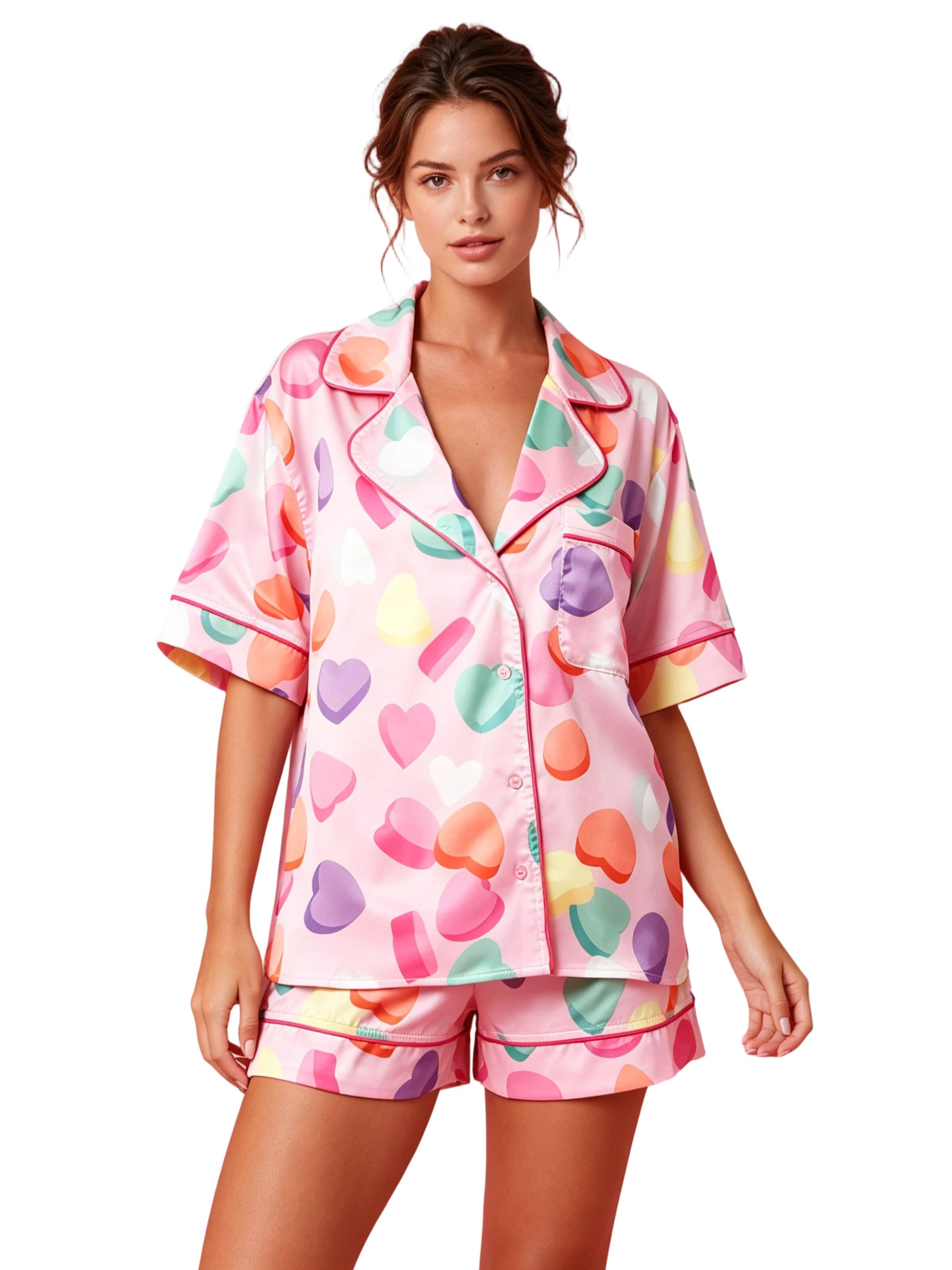 Yesfashion Piżama w kolorze różowy