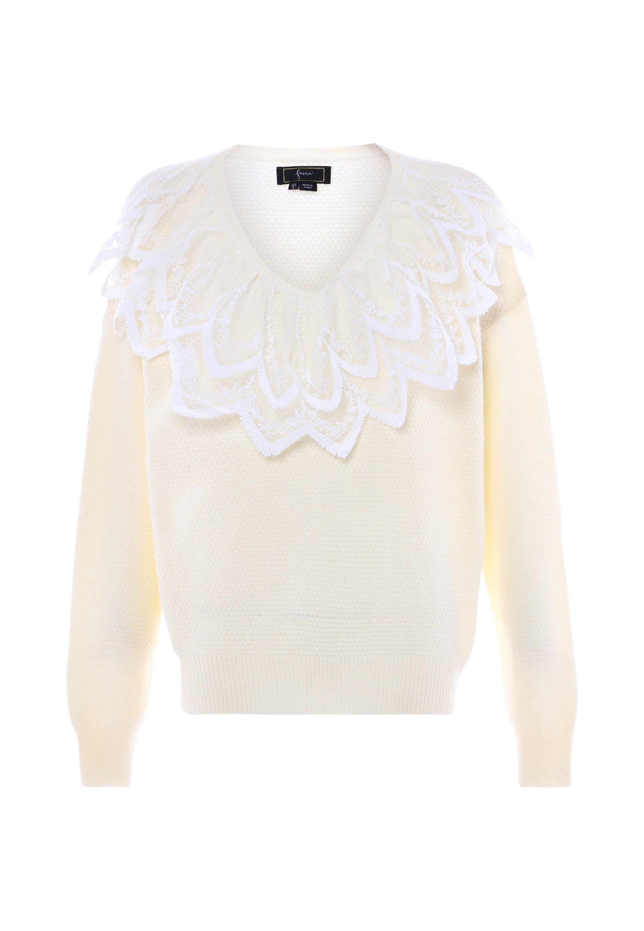 faina Trui in Wit: voorkant