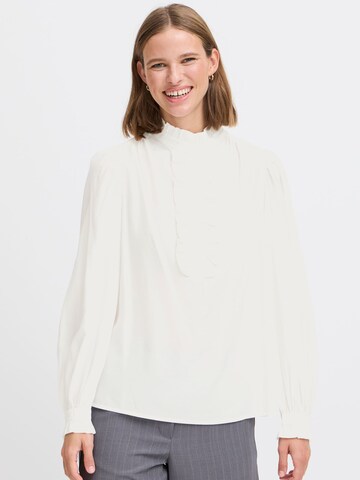 b.young Blouse in Wit: voorkant