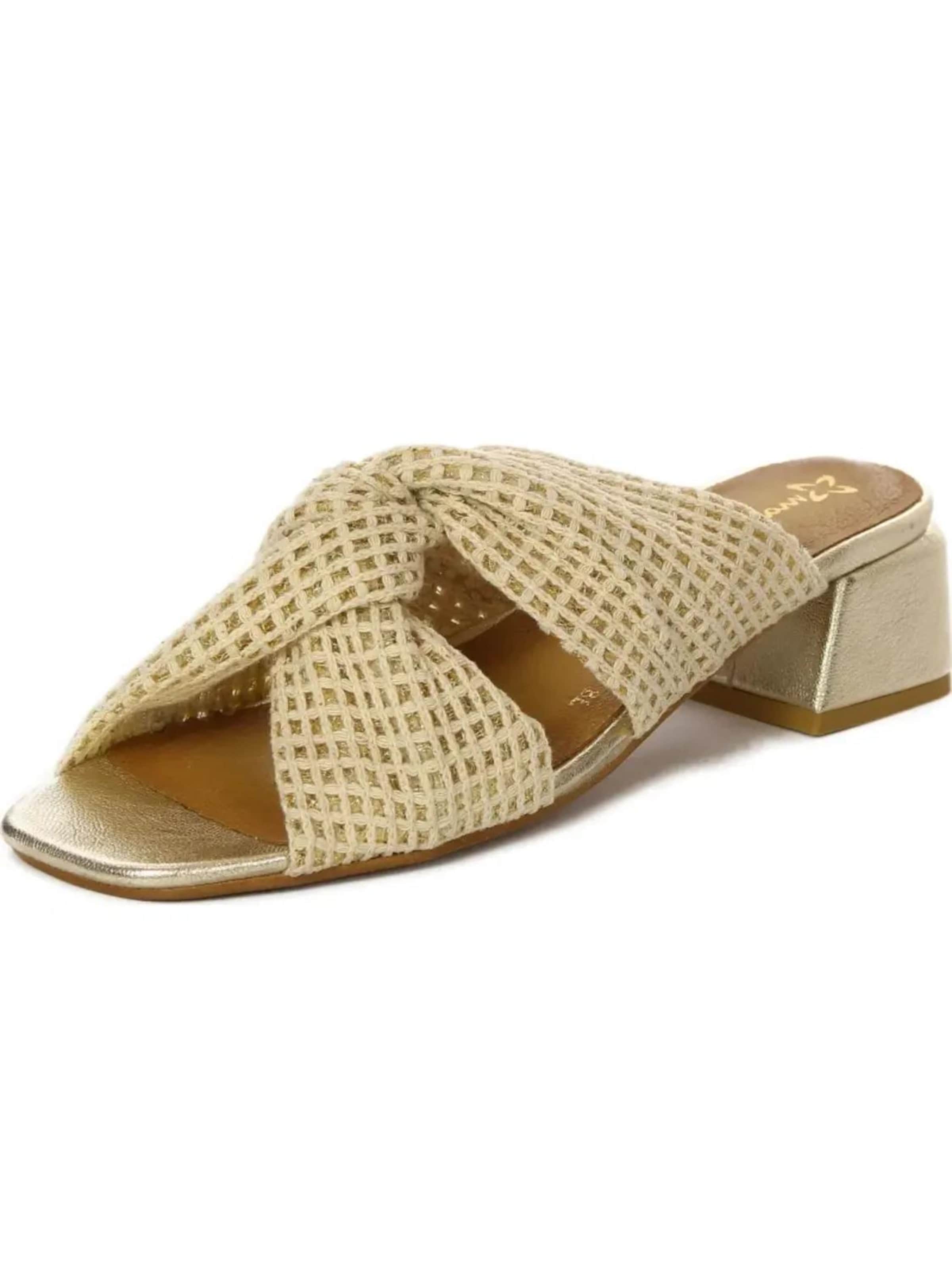 Maciejka Mules '06955-25/00-0' in 36 in Gold, Item view