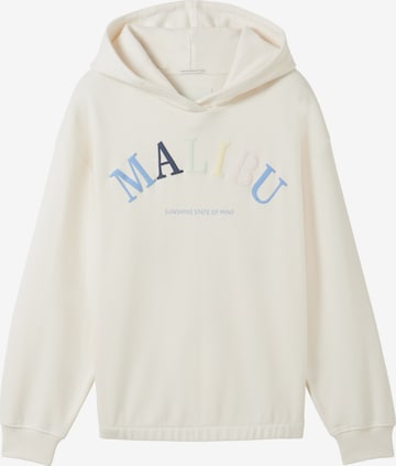 TOM TAILOR Sweatshirt in White: front