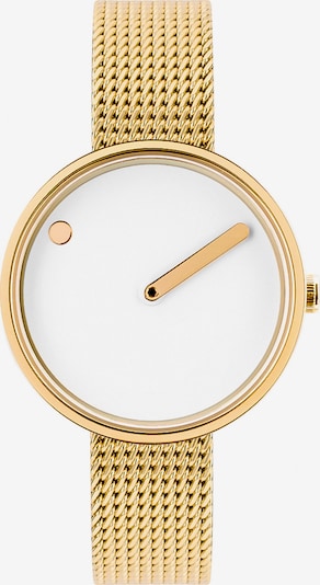 Picto Uhr in gold / weiß, Produktansicht