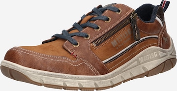 MUSTANG Athletic lace-up shoe in Brown: front