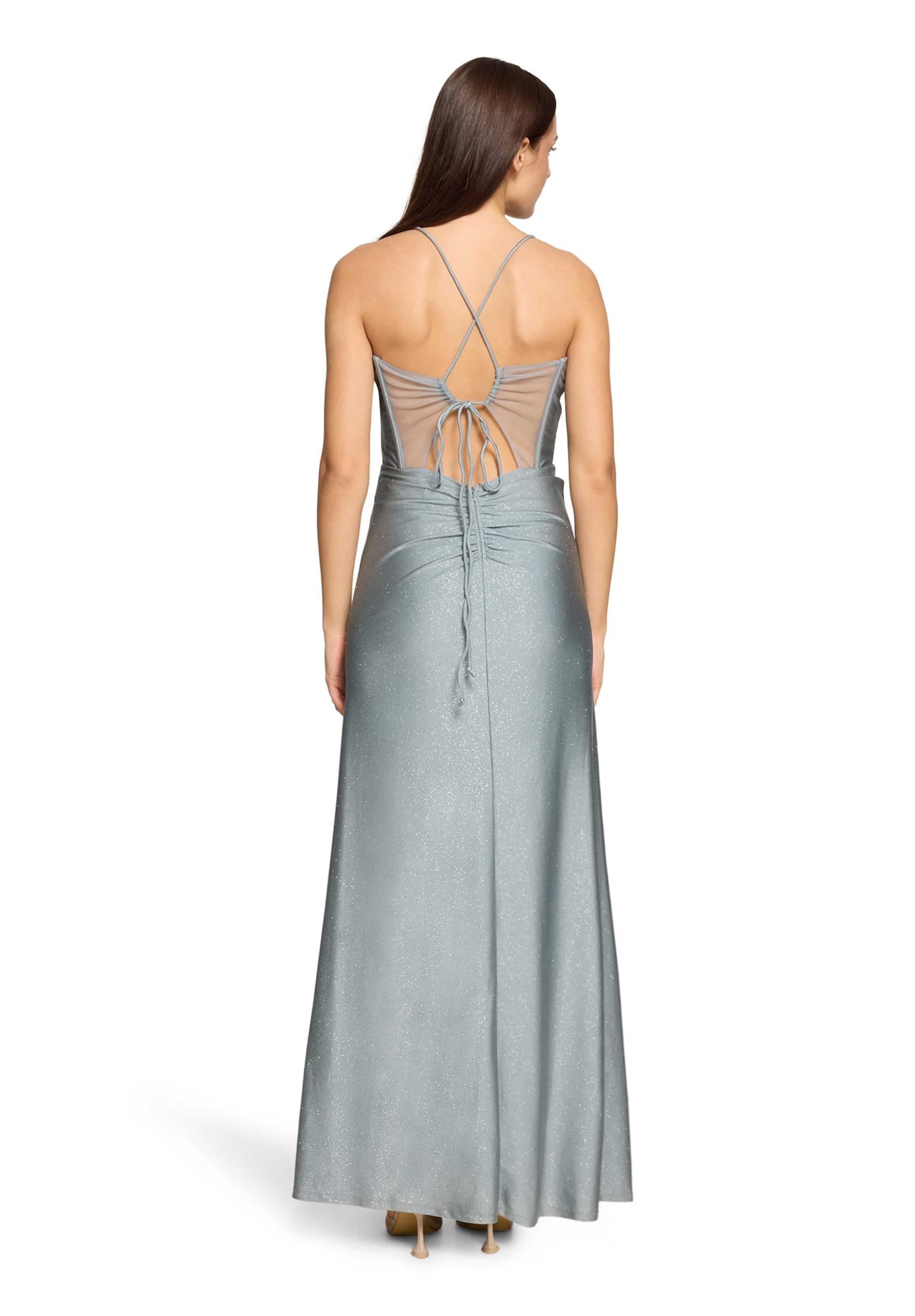 Vera Mont Evening Dress in Silver