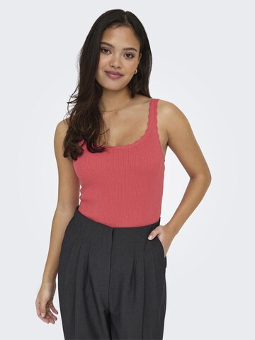 Tops en tricot 'GEMMA' ONLY en rose : devant