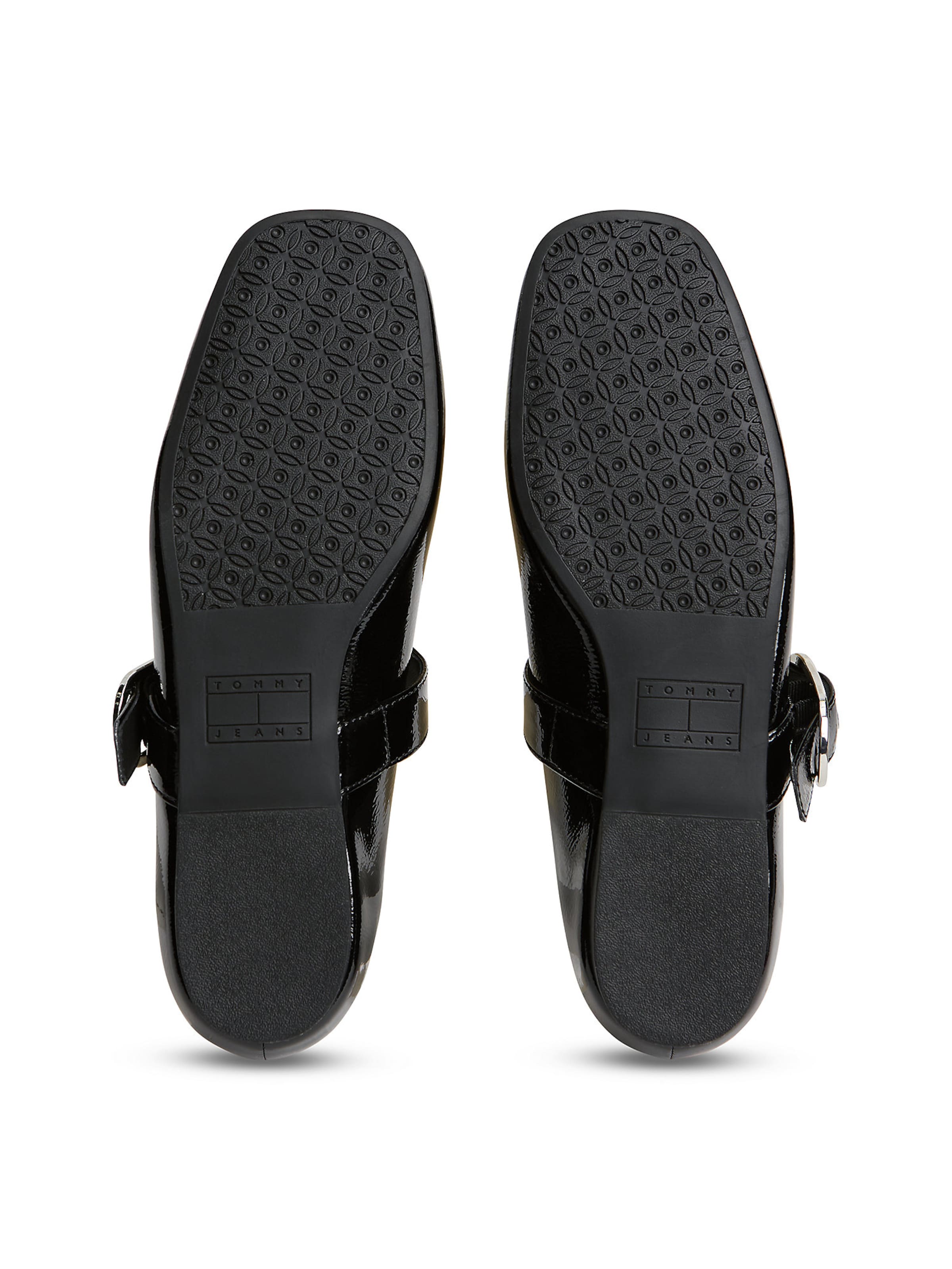 Tommy Jeans Strap ballerina in Black