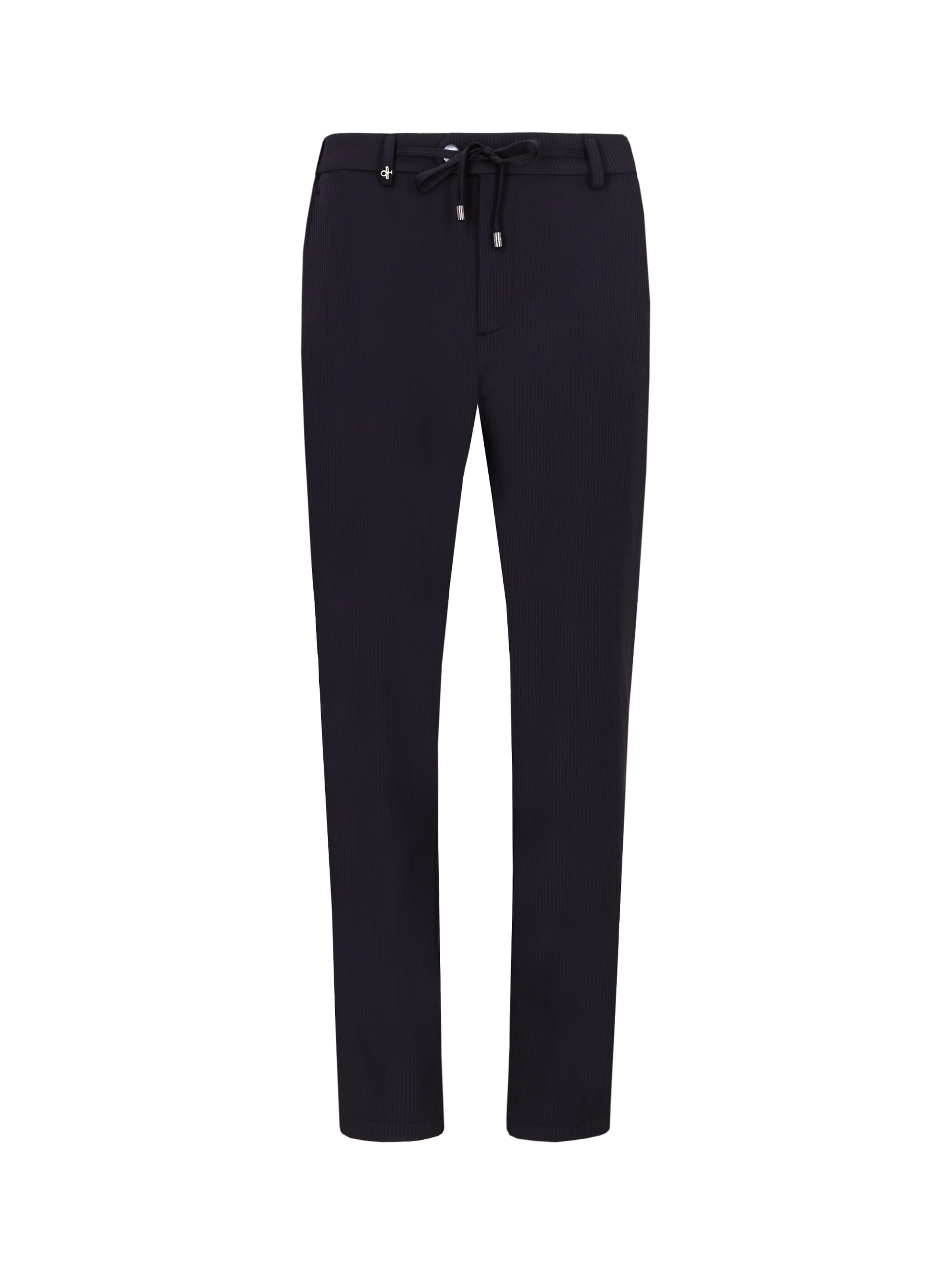Pantaloni chino 'T. Leccio' di Distretto12 in blu: frontale