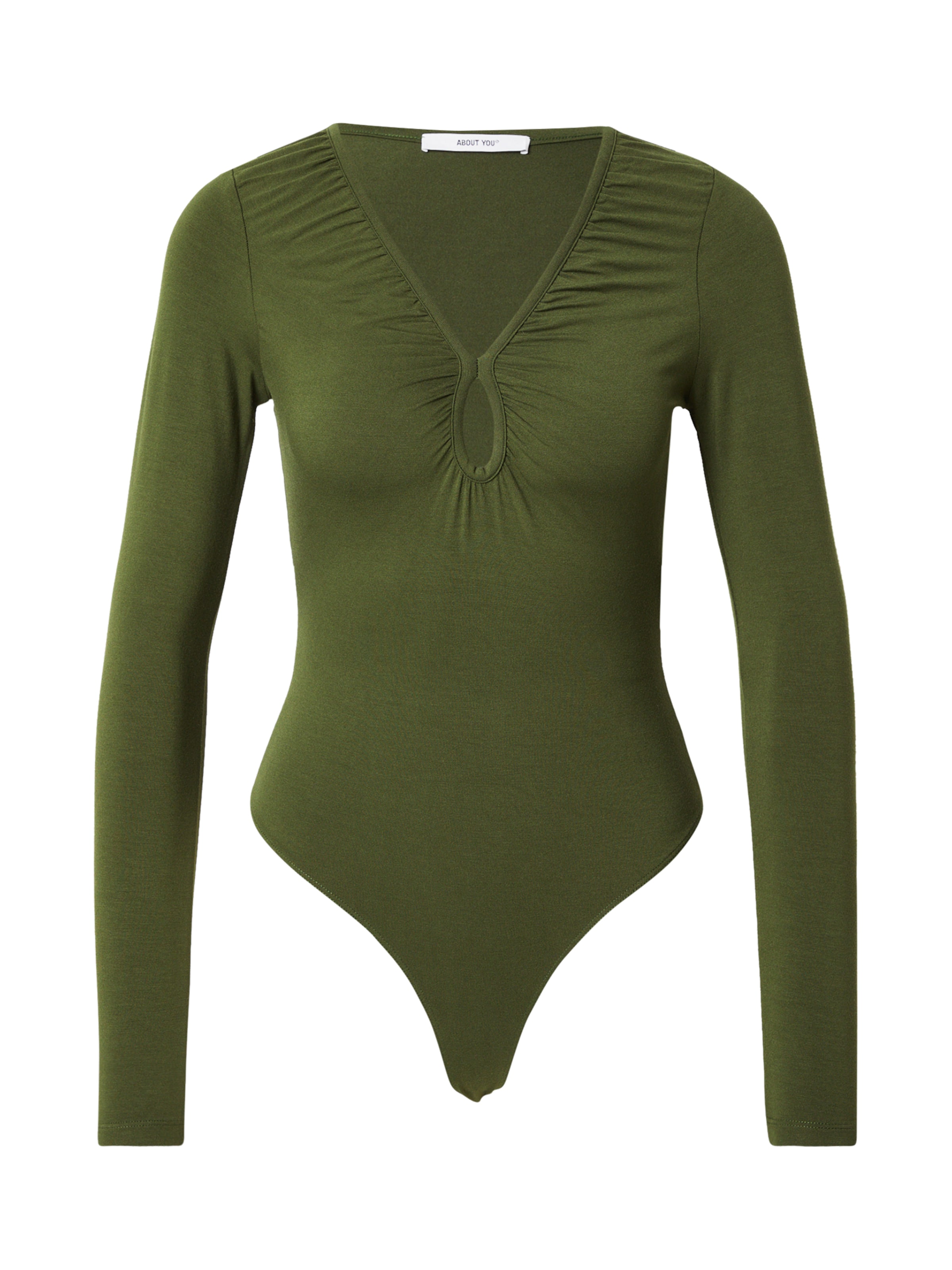 ABOUT YOU Shirt Bodysuit 'Ella' in Green: front