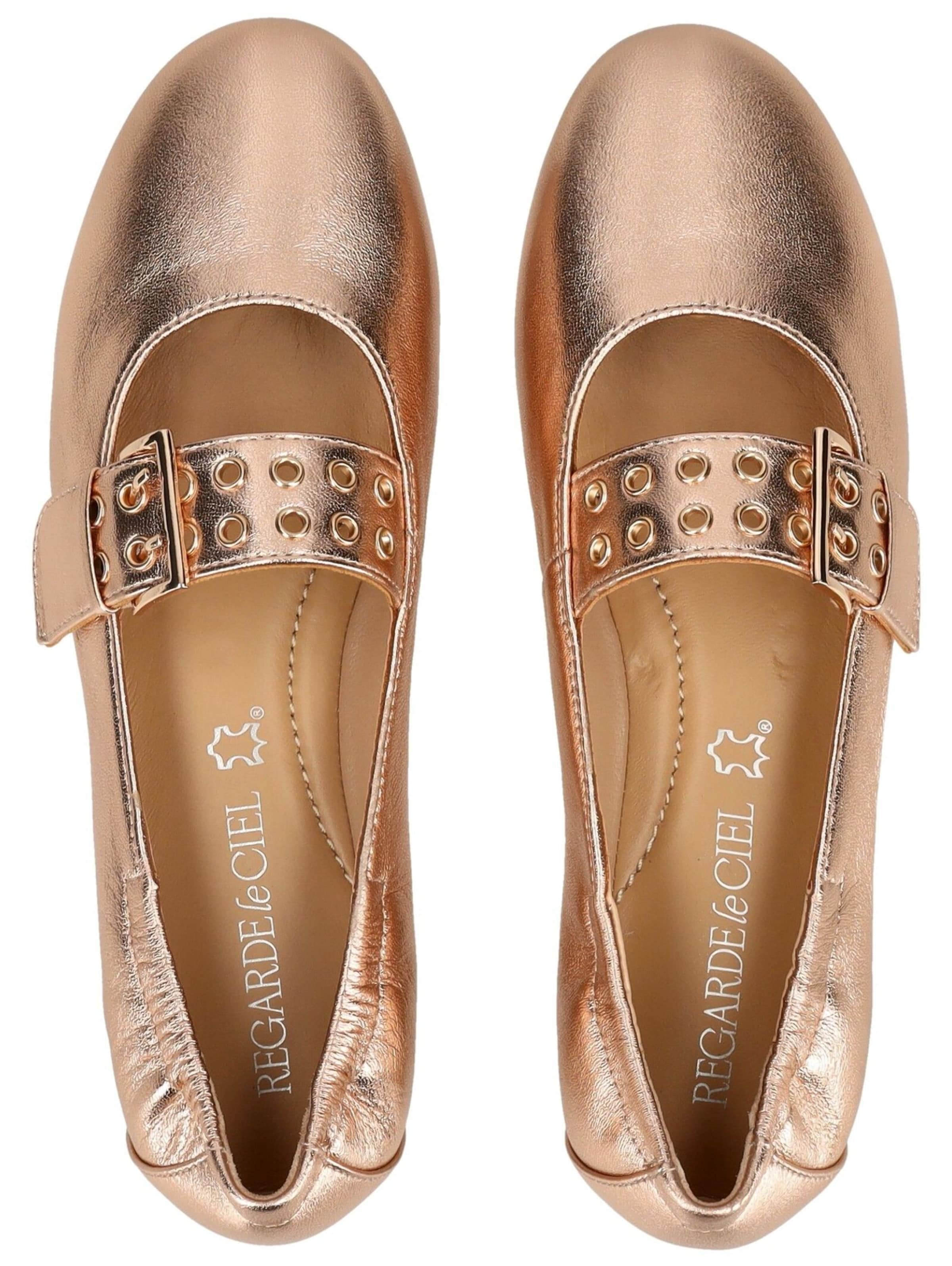 Ballerines à lanières Regarde le Ciel en bronze