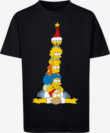 T-Shirt 'The Simpsons Family Christmas Tree' F4NT4STIC en noir : devant