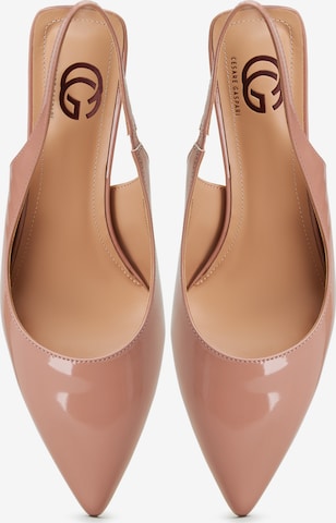 CESARE GASPARI Slingpumps in Beige