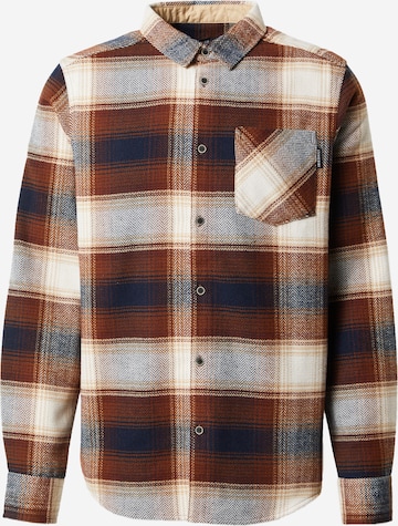 Iriedaily Regular fit Button Up Shirt 'Young Fella' in Brown: front
