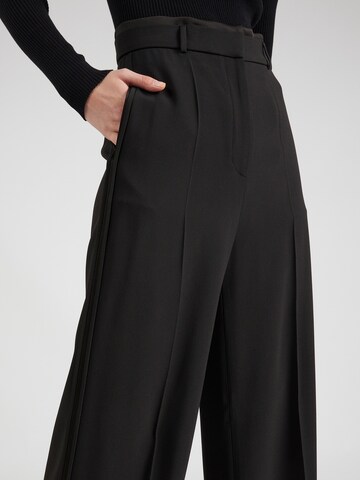 BOSS Wide leg Trousers with creases in Black