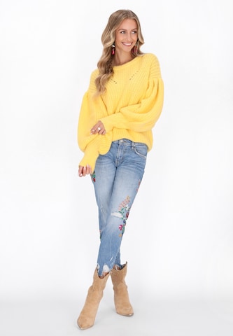 Pull-over IZIA en jaune