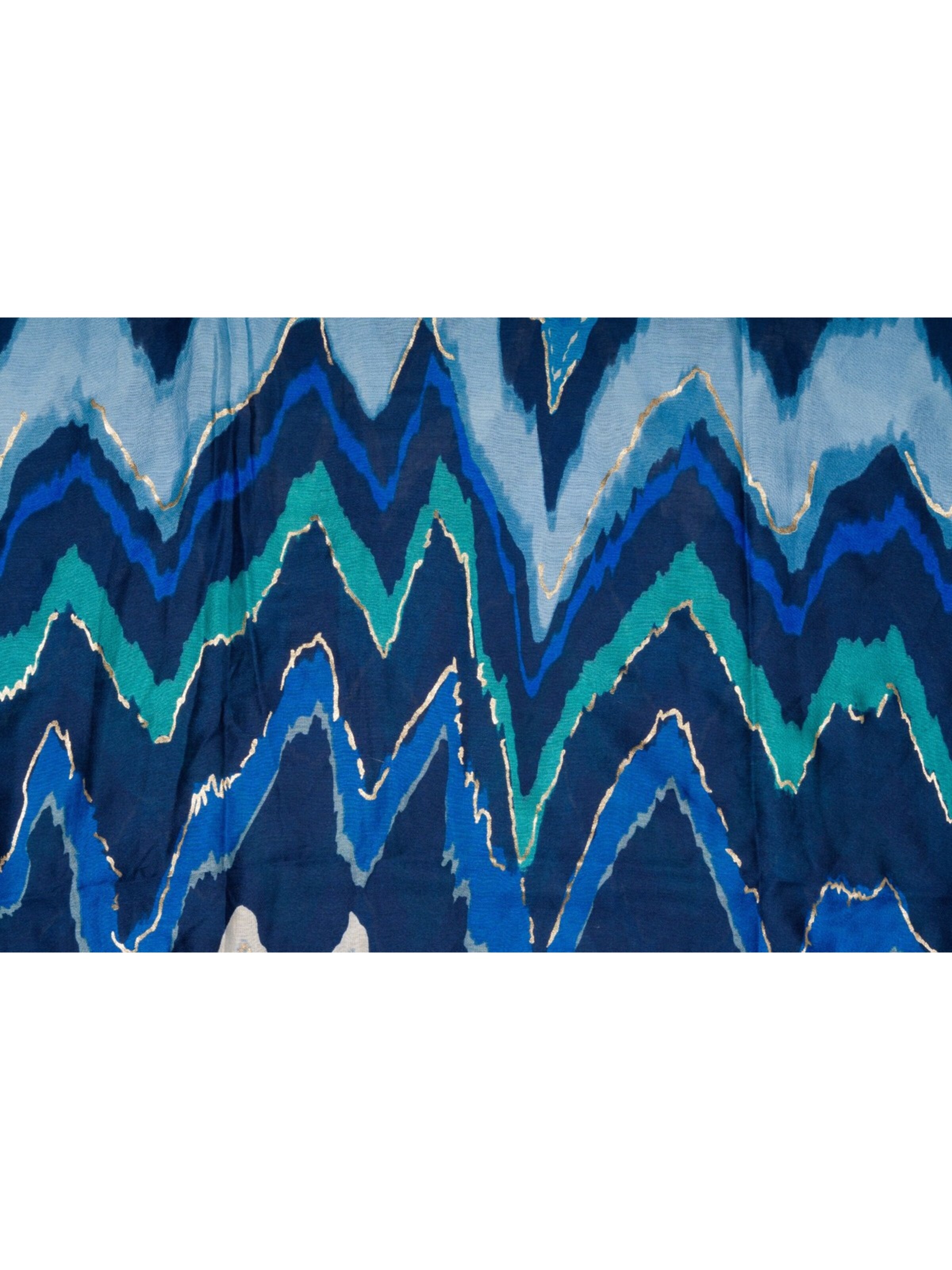 styleBREAKER Schal 'Leichter Schal mit Zick-Zack Muster'‌‌‌‌‌‌‌‌‌ in Blau