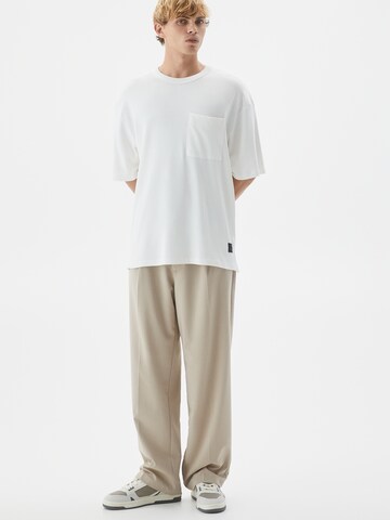 Pull&Bear Loose fit Pleat-front trousers in Beige